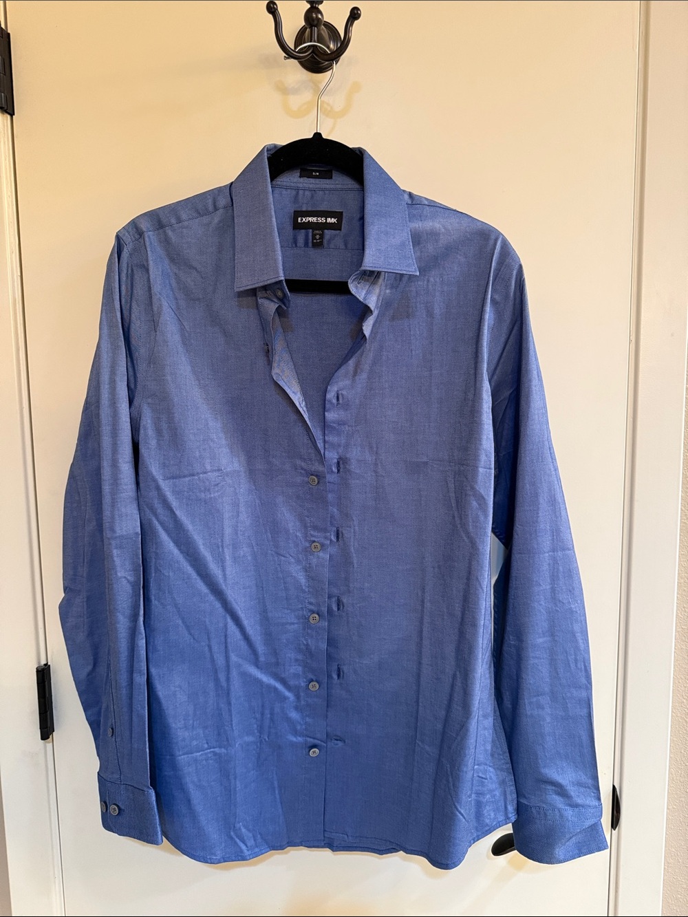 Express Men’s Light Blue Button-Up Dress Shirt